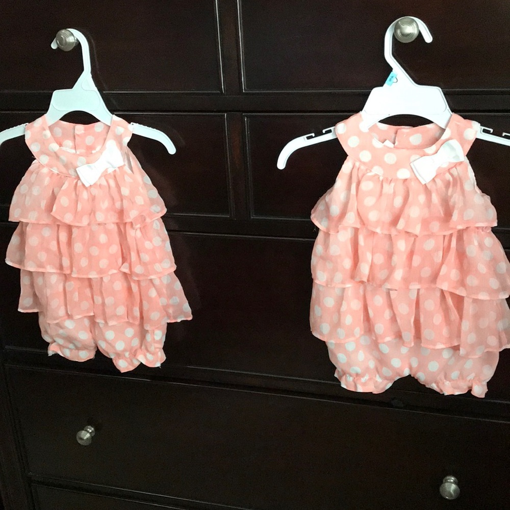Twins? Matching Rompers! - Picture 2 of 7
